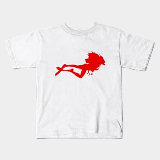 Female Diver Kids T-Shirt
